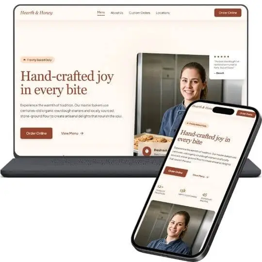 Bakery website design
