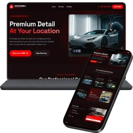 Car wash luxury website design
