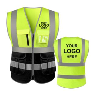 Safety Vest with Reflective Trim - Custom